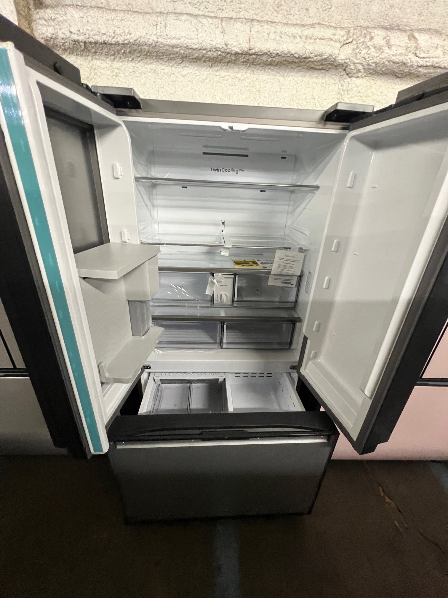 Samsung BESPOKE 24 cu. ft. Counter Depth 3-Doors Pink Top, No Bottom Panel